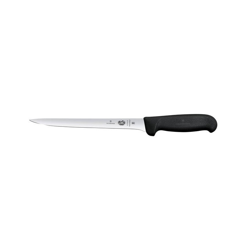 Victorinox Fibrox Nóż do filetowania, wąskie ostrze, 20 cm, czarny