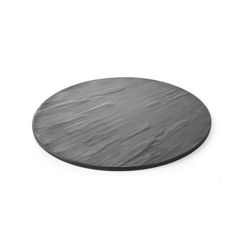 Płyta do serwowania z melaminy - imitacja łupka śr. 430 mm