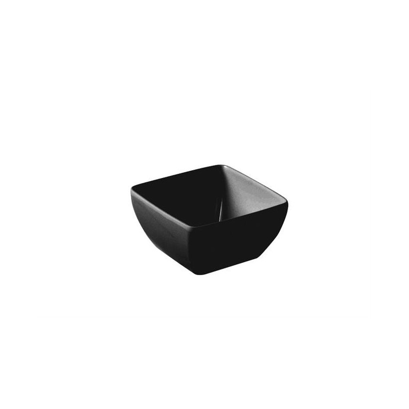 Kwadratowa miska z melaminy czarna 190x190 mm