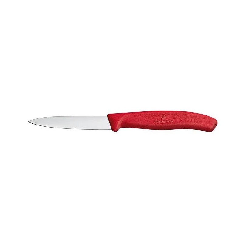 Victorinox Swiss Classic Nóż do jarzyn, gładki, 8 cm, czerwony